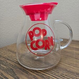 VTG Ecolution Microwave Popcorn Maker‎ Glass Pitcher with Silicone Lid